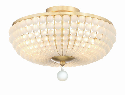 Bella Three Light Semi Flush Mount in Antique Gold (60|BLA10660GA)