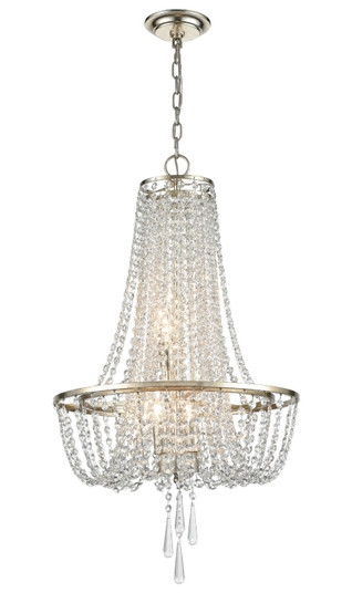 Arcadia Four Light Chandelier in Antique Silver (60|ARC1907SACLMWP)