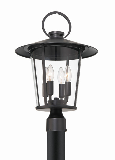 Andover Four Light Outdoor Post Mount in Matte Black (60|AND9209CLMK)