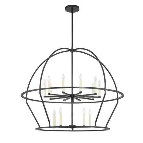 Abbott 15 Light Chandelier in Black (60|ABB3029BK)