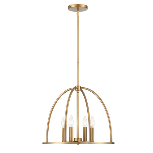 Abbott Four Light Chandelier in Vibrant Gold (60|ABB3004VG)