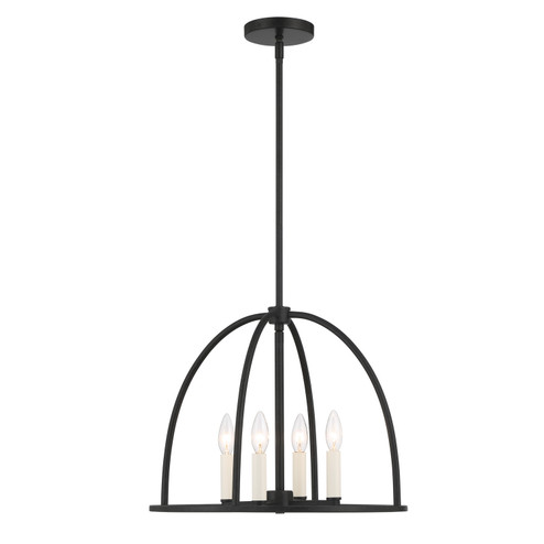 Abbott Four Light Chandelier in Black (60|ABB3004BK)