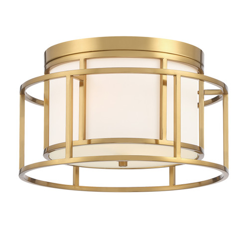 Hulton Two Light Flush Mount in Luxe Gold (60|9590LG)