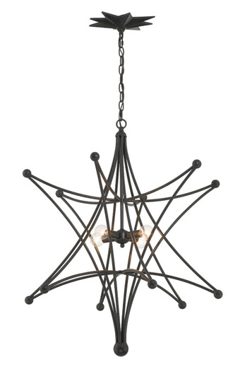 Astro Four Light Chandelier in Black (60|9236BK)