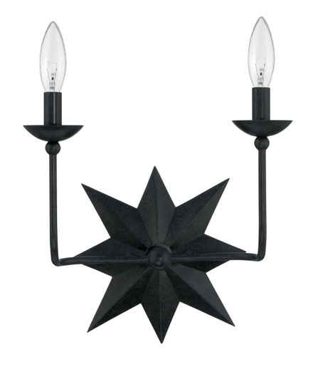 Astro Two Light Wall Sconce in Black (60|9232BK)