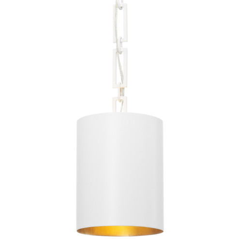 Alston One Light Mini Chandelier in Matte White / Antique Gold (60|8680MTGA)