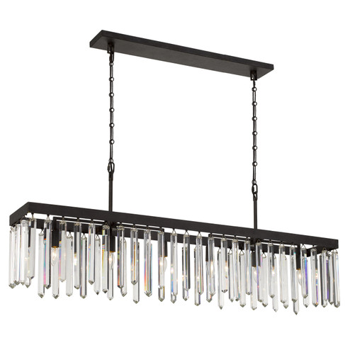 Hollis Six Light Chandelier in Forged Bronze (60|8407FB)