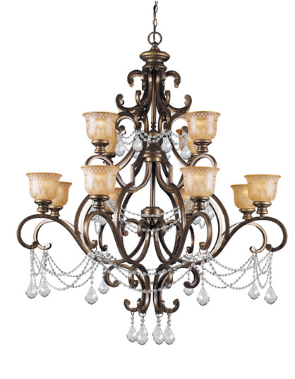 Norwalk 12 Light Chandelier in Bronze Umber (60|7512BUCLI)