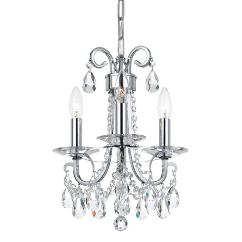 Othello Three Light Mini Chandelier in Polished Chrome (60|6823CHCLSAQ)