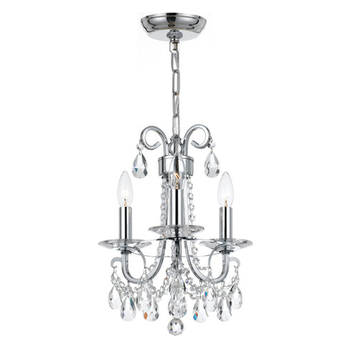 Othello Three Light Mini Chandelier in Polished Chrome (60|6823CHCLS)