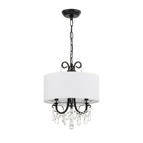 Othello Three Light Mini Chandelier in Matte Black (60|6623MKCLMWP)