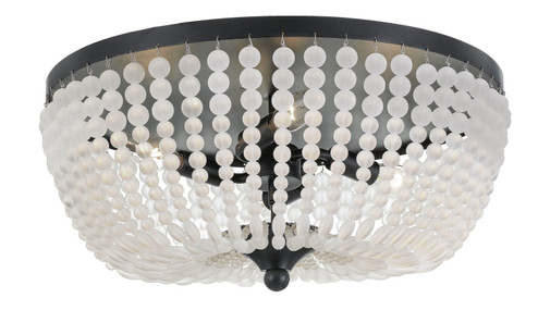 Rylee Four Light Flush Mount in Matte Black (60|605MK)
