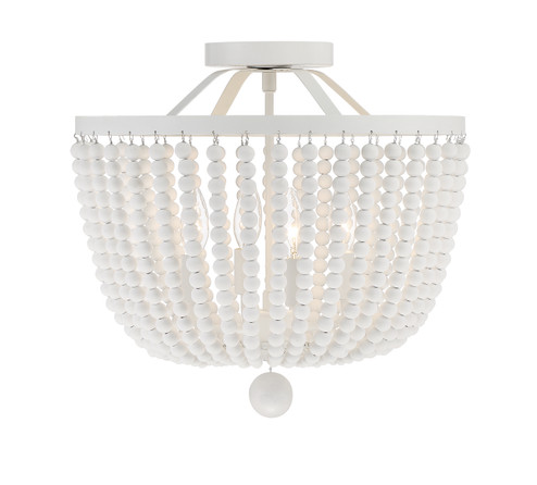 Rylee Four Light Semi Flush Mount in Matte White (60|604MTCEILING)