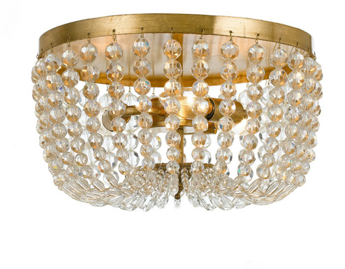 Rylee Three Light Flush Mount in Antique Gold (60|600GA)