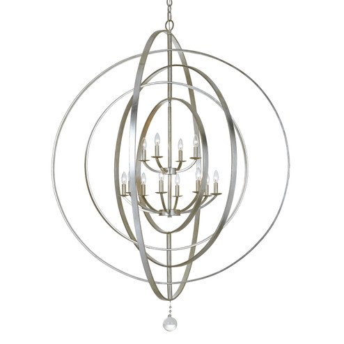 Luna 12 Light Chandelier in Antique Silver (60|590SA)
