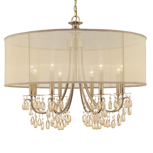 Hampton Eight Light Chandelier in Antique Brass (60|5628AB)