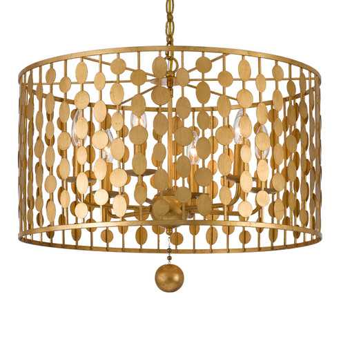 Layla Six Light Chandelier in Antique Gold (60|546GA)