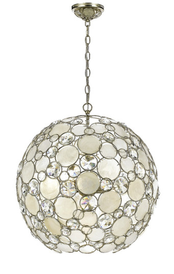 Palla Six Light Chandelier in Antique Silver (60|529SA)