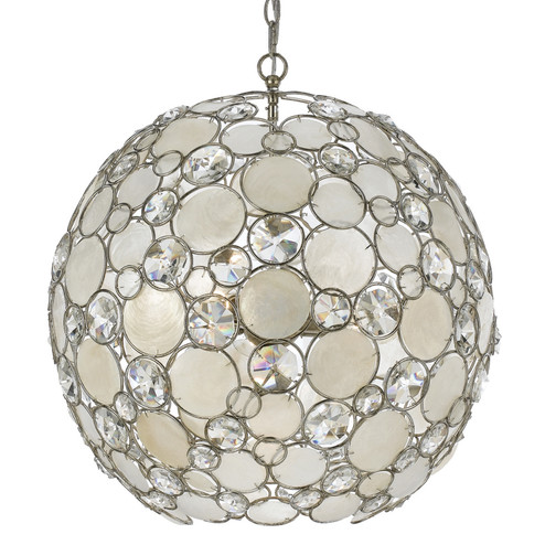 Palla Six Light Chandelier in Antique Silver (60|529SA)