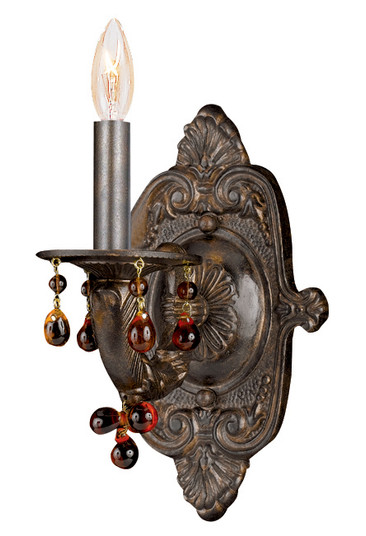 Paris Market One Light Wall Sconce in Venetian Bronze (60|5201VBAMBER)