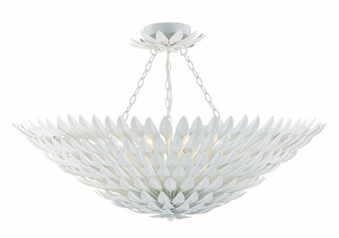 Broche Eight Light Semi Flush Mount in Matte White (60|519MTCEILING)