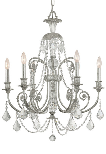 Regis Six Light Chandelier in Olde Silver (60|5116OSCLI)