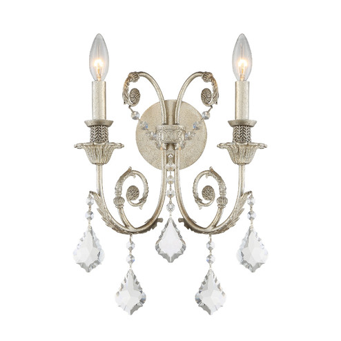 Regis Two Light Wall Sconce in Olde Silver (60|5112OSCLS)