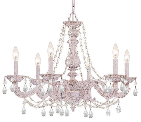 Paris Market Six Light Chandelier in Antique White (60|5026AWCLMWP)