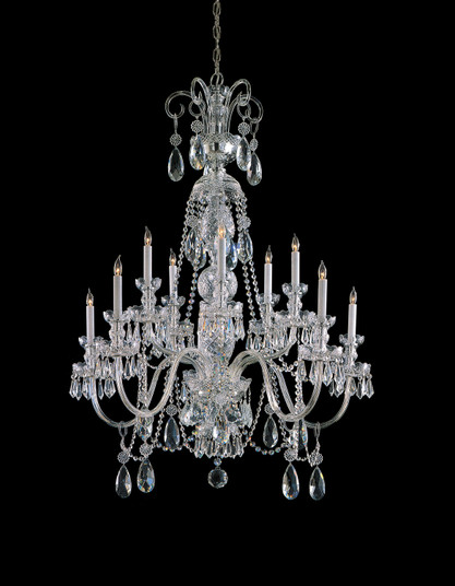 Traditional Crystal Ten Light Chandelier in Polished Chrome (60|5020CHCLMWP)