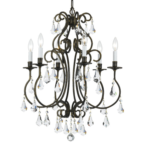 Ashton Six Light Chandelier in English Bronze (60|5016EBCLS)