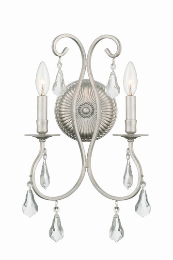 Ashton Two Light Wall Sconce in Olde Silver (60|5012OSCLMWP)