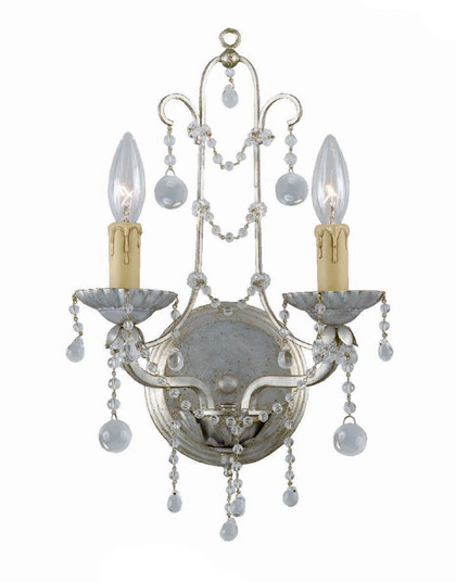 Paris Market Two Light Wall Sconce in Silver Leaf (60|4612SL)