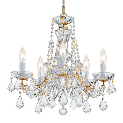 Maria Theresa Five Light Mini Chandelier in Gold (60|4476GDCLS)