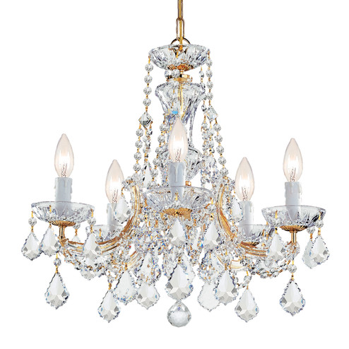 Maria Theresa Five Light Mini Chandelier in Gold (60|4476GDCLMWP)