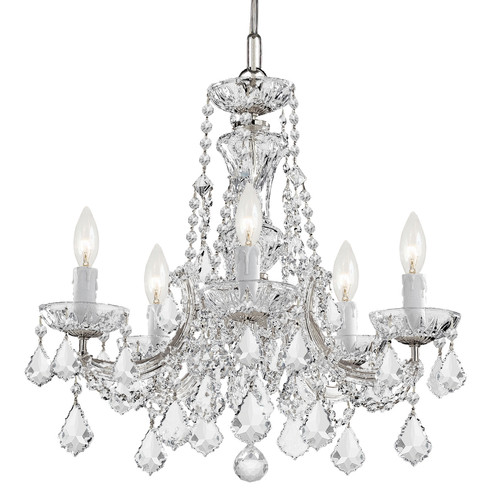 Maria Theresa Five Light Mini Chandelier in Polished Chrome (60|4476CHCLMWP)