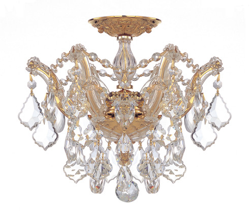 Maria Theresa Three Light Semi Flush Mount in Gold (60|4430GDCLSAQ)