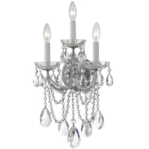 Maria Theresa Three Light Wall Sconce in Polished Chrome (60|4423CHCLS)