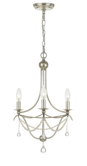 Metro Three Light Mini Chandelier in Antique Silver (60|423SA)