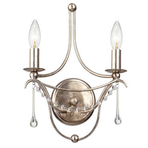 Metro Two Light Wall Sconce in Antique Silver (60|422SA)