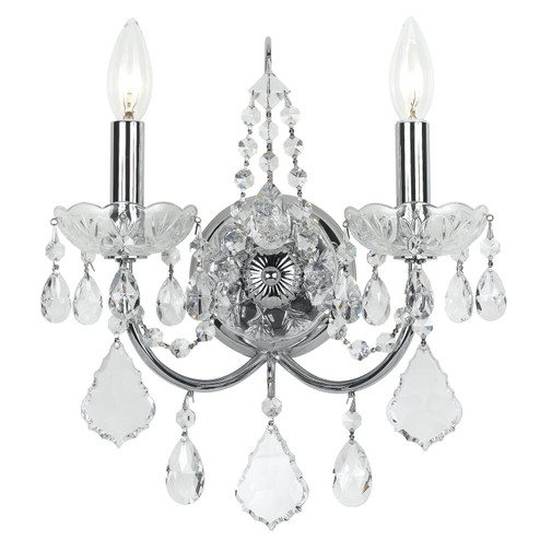 Imperial Two Light Wall Sconce in Polished Chrome (60|3222CHCLSAQ)