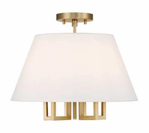 Westwood Five Light Semi Flush Mount in Vibrant Gold (60|2255VGCEILING)