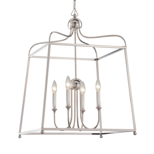 Sylvan Four Light Chandelier in Polished Nickel (60|2244PNNOSHADE)