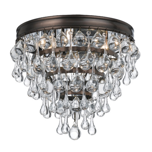 Calypso Three Light Flush Mount in Vibrant Bronze (60|135VZ)