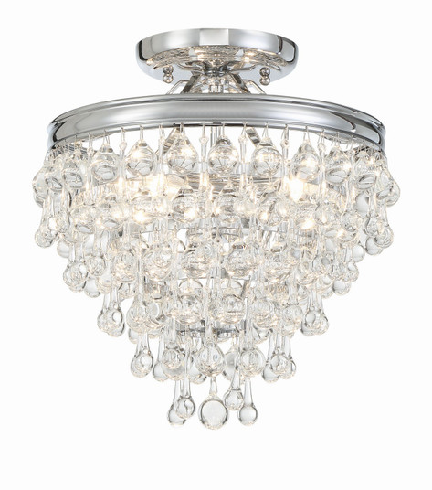 Calypso Three Light Semi Flush Mount in Polished Chrome (60|130CHCEILING)