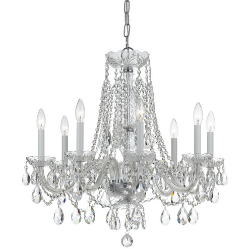 Traditional Crystal Eight Light Chandelier in Polished Chrome (60|1138CHCLMWP)