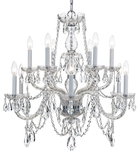 Traditional Crystal 12 Light Chandelier in Polished Chrome (60|1135CHCLS)
