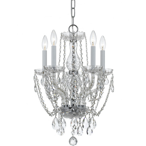 Traditional Crystal Five Light Mini Chandelier in Polished Chrome (60|1129CHCLMWP)