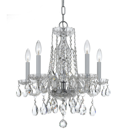 Traditional Crystal Five Light Mini Chandelier in Polished Chrome (60|1061CHCLS)