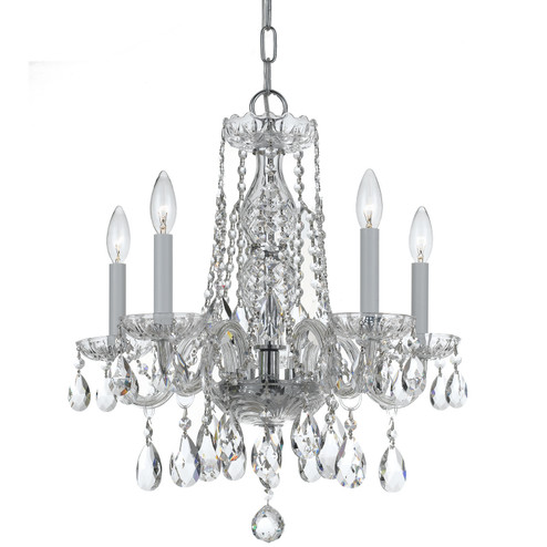 Traditional Crystal Five Light Mini Chandelier in Polished Chrome (60|1061CHCLMWP)