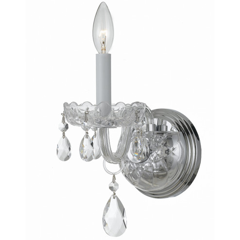 Traditional Crystal One Light Wall Sconce in Polished Chrome (60|1031CHCLSAQ)